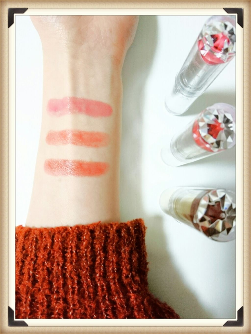 ラスティンググロスリップ/CEZANNE/口紅を使ったクチコミ(3枚目)