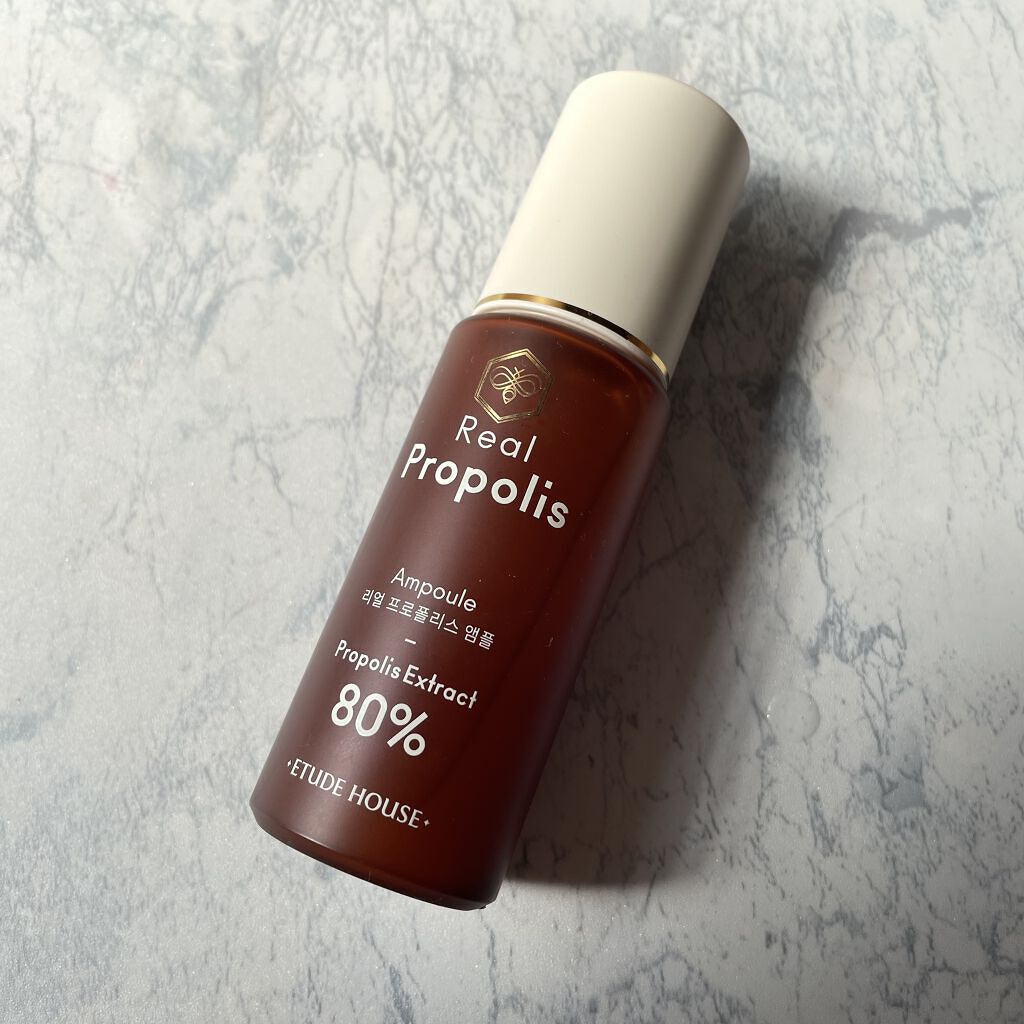 ETUDE リアルプロポリスアンプルのクチコミ「ETUDEのリアルプロポリスアンプル。

プロポリス系のアイテムにハマって、色々買ったうちの一.....」（1枚目）