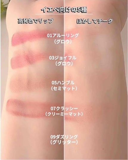 メルティングムードリップ&チーク/moonshot/ジェル・クリームチークを使ったクチコミ(7枚目)