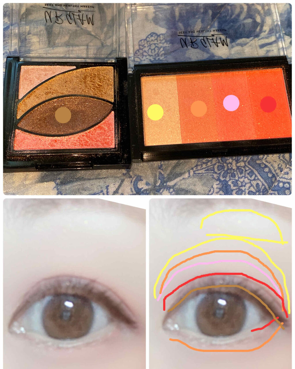UR GLAM　VELVET EYE COLOR PALETTE/U R GLAM/アイシャドウパレットを使ったクチコミ（3枚目）