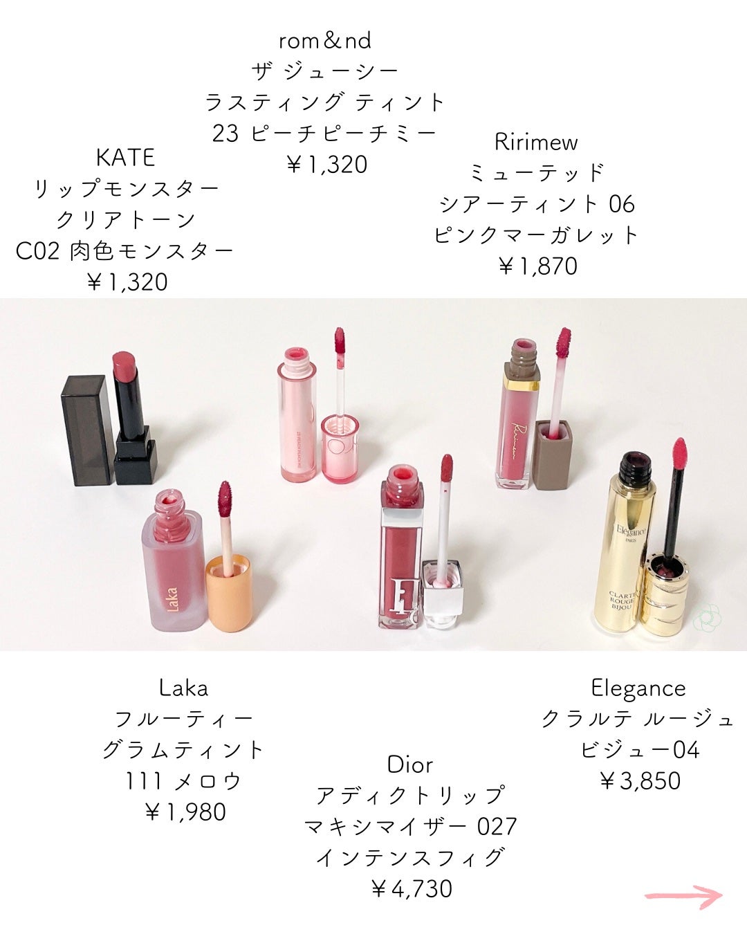 フルーティーグラムティント/Laka/リップティントを使ったクチコミ(2枚目)
