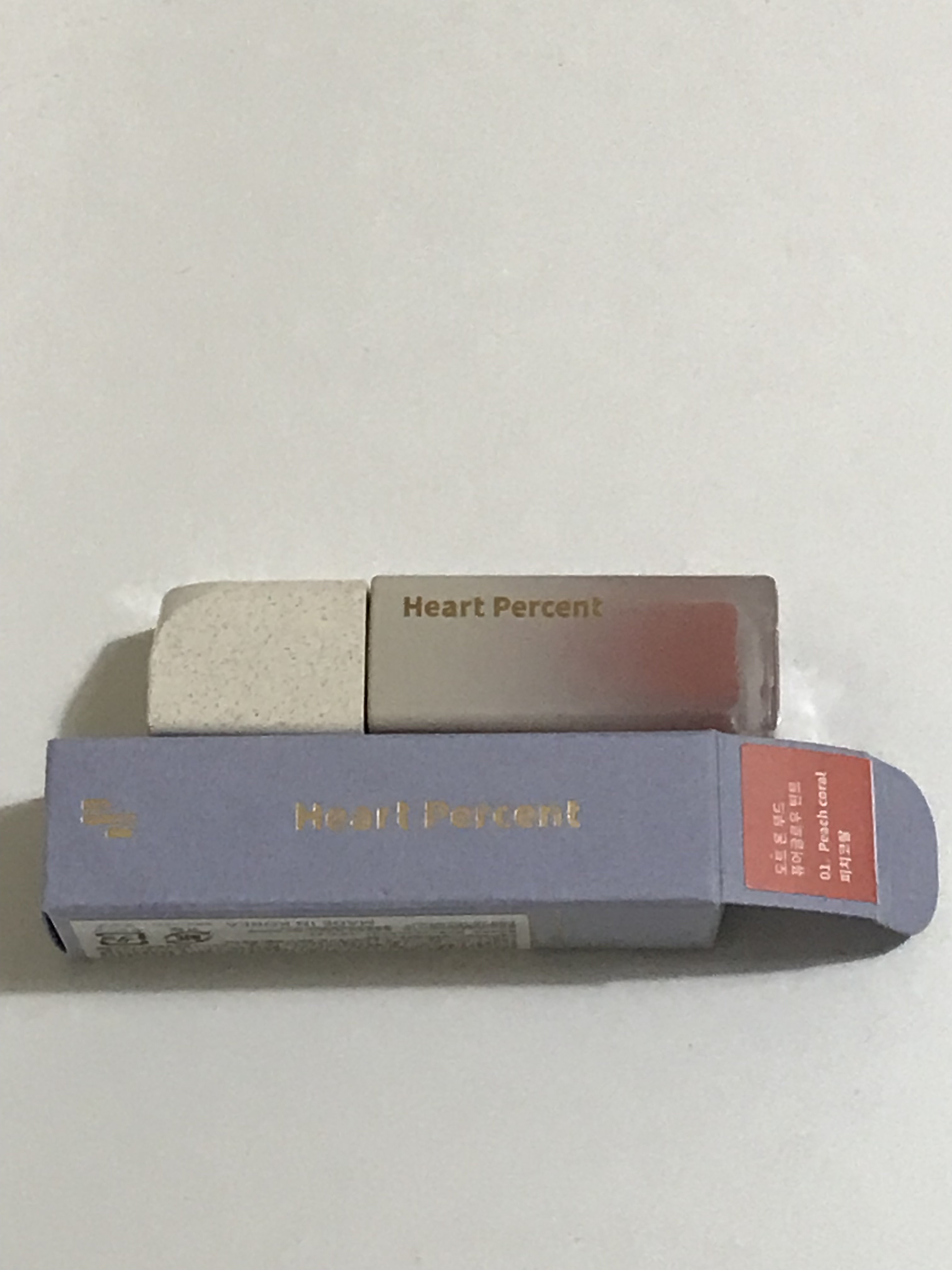 ドットオンムードピュアグロウティント 01 ピーチコーラル(Peach Coral)/Heart Percent/リップティントを使ったクチコミ（3枚目）