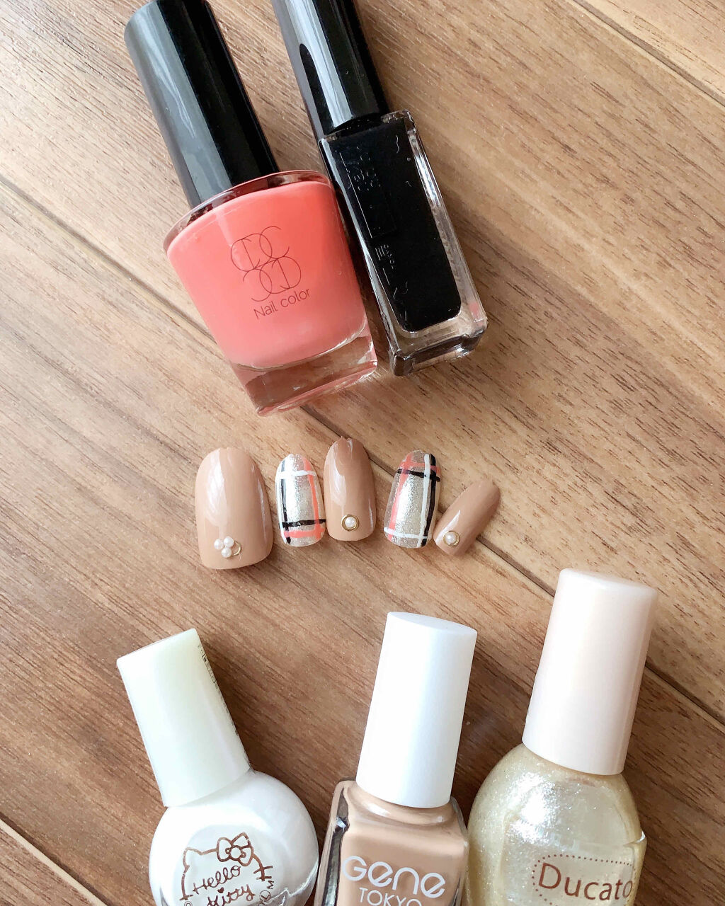 gene TOKYO ネイル ベージュ/DAISO/マニキュアを使ったクチコミ（2枚目）