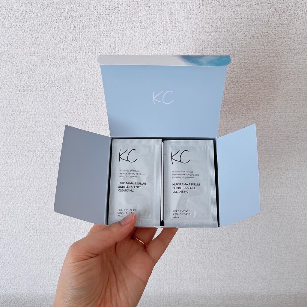KC むきタマつるん 発泡美容液クレンジング/ハーブ健康本舗/クレンジングジェルを使ったクチコミ(7枚目)