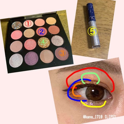 リキッド グリッター シャドウ/rom&nd/グリッターを使ったクチコミ(2枚目)