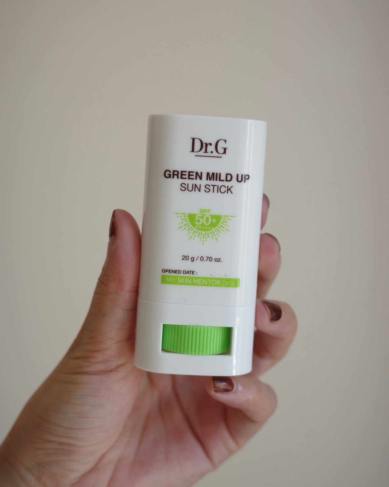 グリーンマイルドサンスティック SPF50+ PA++++/Dr.G/日焼け止めスティックを使ったクチコミ(1枚目)