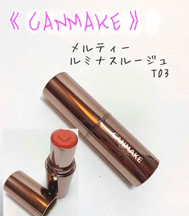 【リップ】

CANMAKEのあの有名なリップからティントタイプが出たと聞いたので購入しました！レビューしていきます。

こちらです👇

   CANMAKE  メルティールミナスルージュ ティントタイ