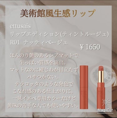 ettusais リップエディション(ティントルージュ) R レアマットタイプのクチコミ「



この秋大活躍する  🍁🍂




                          .....」（2枚目）