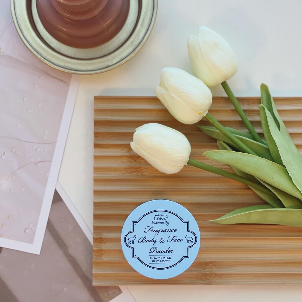 フレグランス ボディ＆フェイスパウダー ゴートミルク/Leivy/ルースパウダーを使ったクチコミ（1枚目）