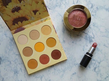 ColourPop Lil Ray of Sunshineのクチコミ「#ColourPop
#LilRayofSunshine

ひまわりパレットでマットメイク。
.....」（2枚目）