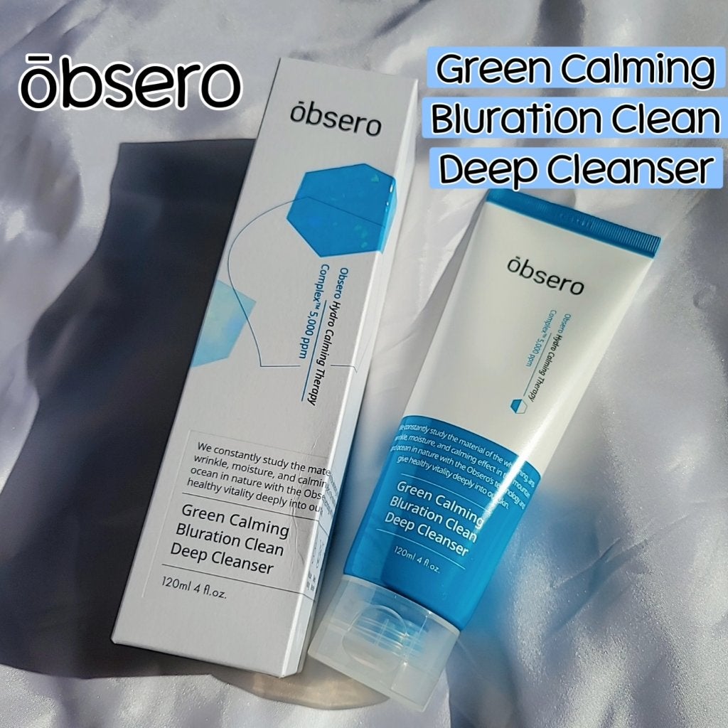 グリーンカーミングブルーレーションクリーンディープクレンザー/obsero/洗顔フォームを使ったクチコミ(1枚目)