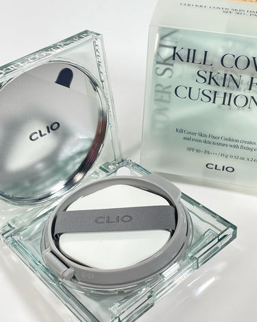#CLIO #クリオ( @cliocosmetics_jp )
#キルカバースキンフィクサークッション 🩵

既存のキルカバーフィクサークッションから、アップグレードされた新商品です！！

使用感はマッ