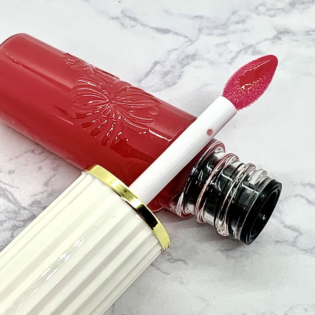 リキッドルージュ ティント(1/5新発売) 01　カクテルチェリー（みずみずしく鮮やかなチェリーレッド）/PAUL & JOE BEAUTE/リップティントを使ったクチコミ（2枚目）