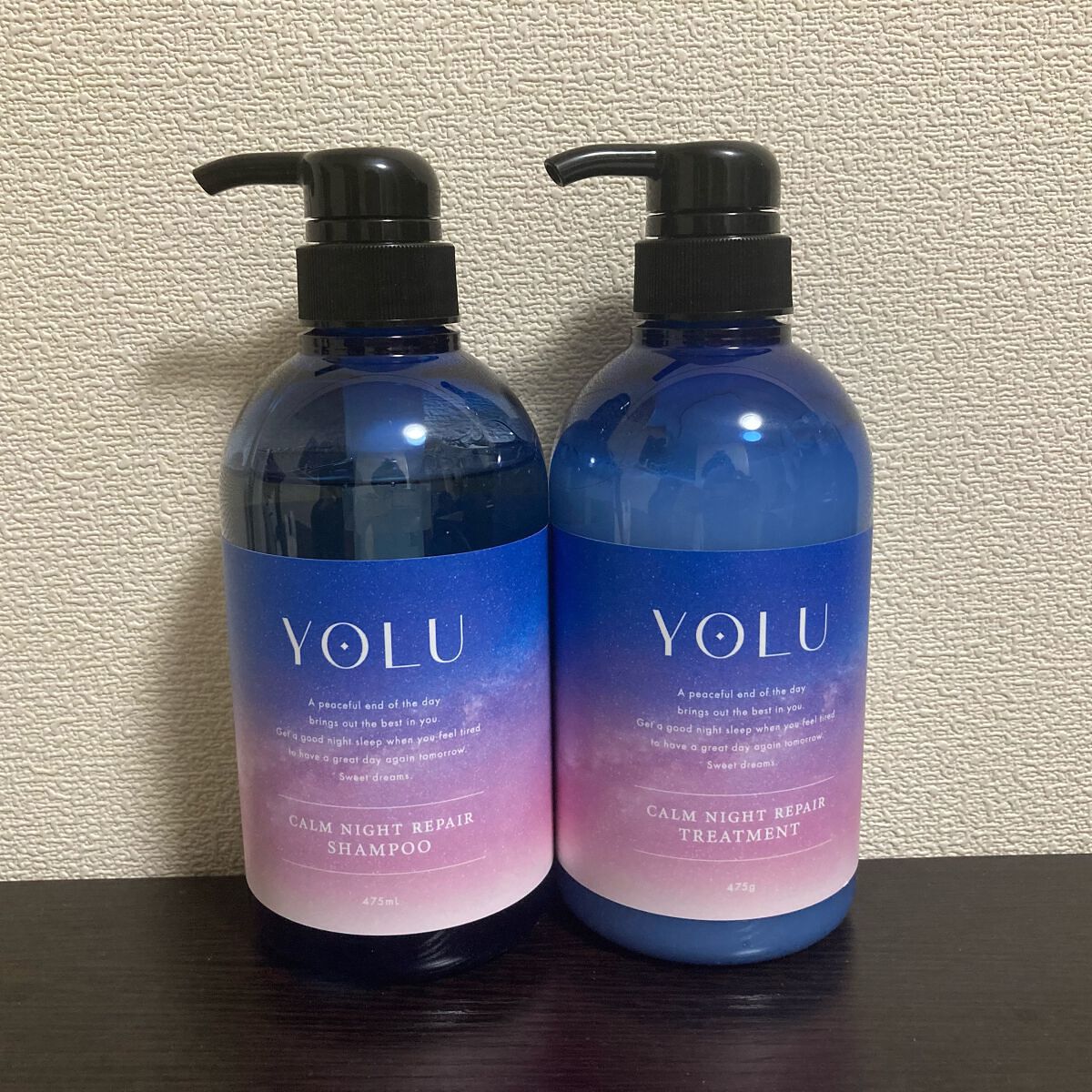 カームナイトリペアシャンプー/トリートメント/YOLU/市販シャンプーを使ったクチコミ(1枚目)