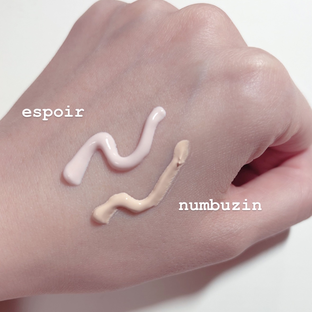 3番 ノーファンデ陶器肌トーンアップクリーム/numbuzin/化粧下地を使ったクチコミ（2枚目）