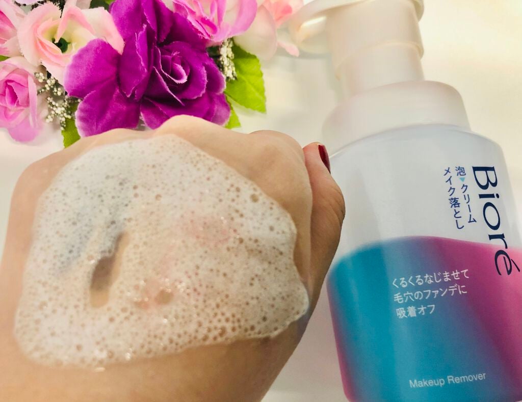 泡クリームメイク落とし/ビオレ/クレンジングクリームを使ったクチコミ(5枚目)