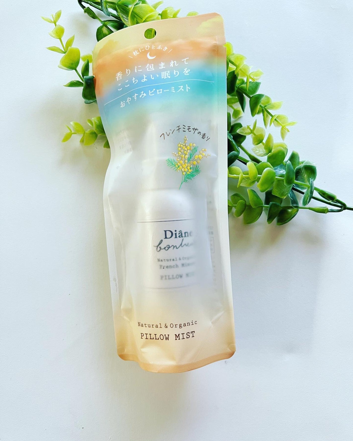 ボヌール おやすみピローミスト フレンチミモザの香り/ダイアン/ファブリックミストを使ったクチコミ(3枚目)