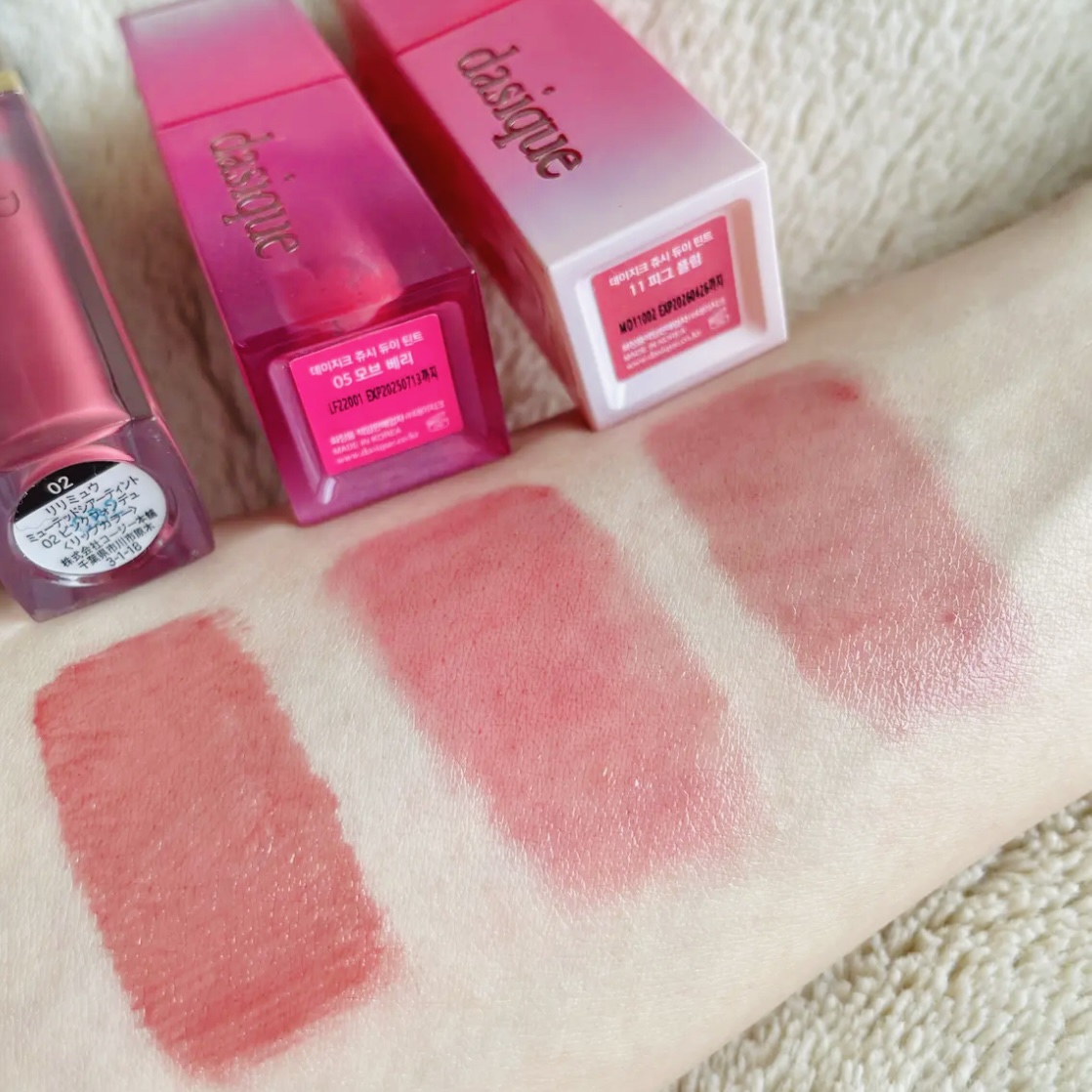 ジューシーデュイティント/dasique/リップティントを使ったクチコミ（3枚目）