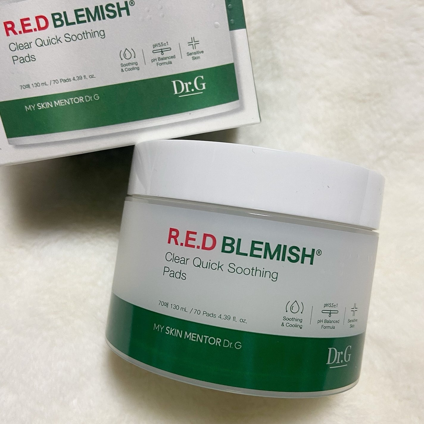レッドブレミッシュクリアクイックスージングパック/Dr.G/拭き取り化粧水を使ったクチコミ(2枚目)