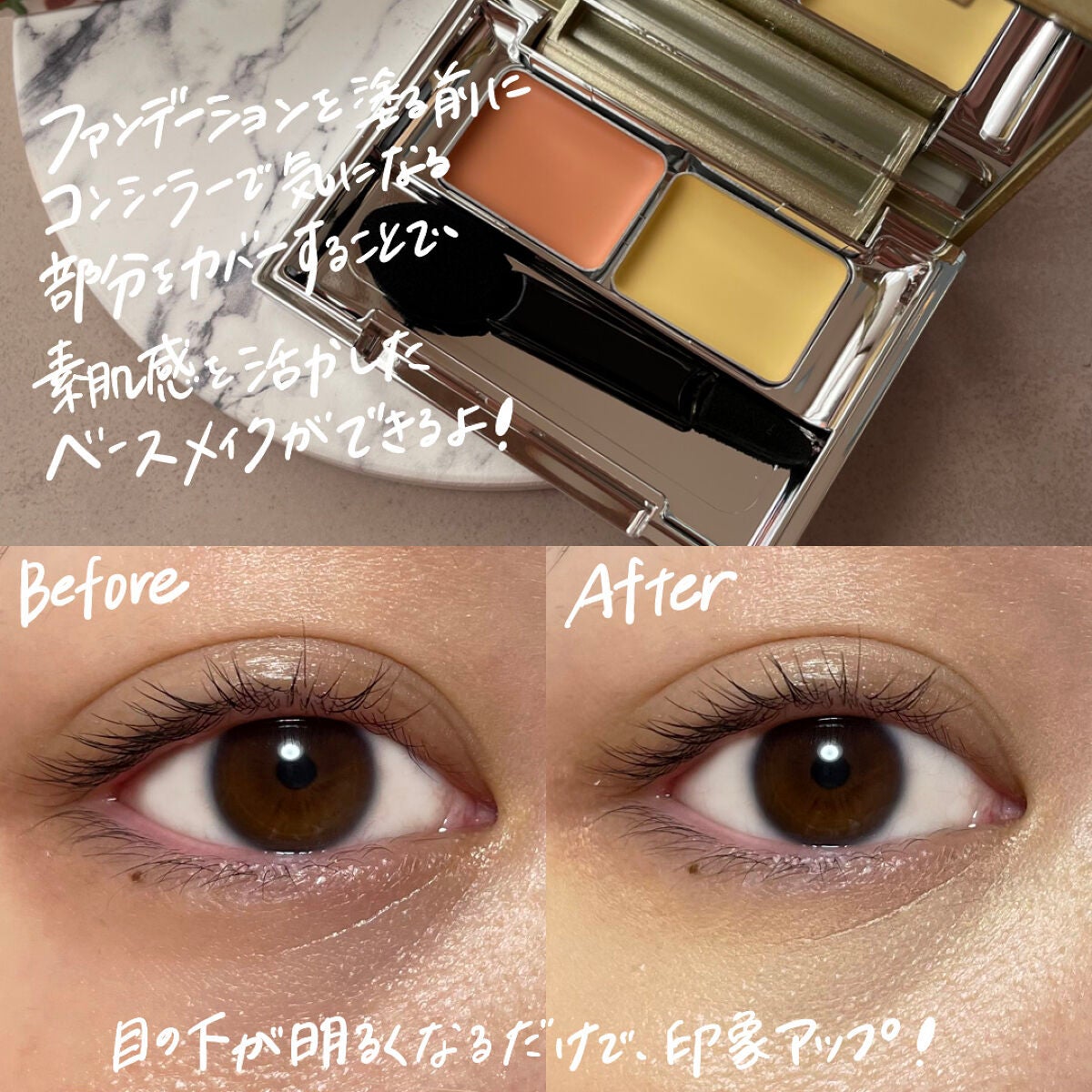 アンダーアイブライトナー/ケサランパサラン/パレットコンシーラーを使ったクチコミ(5枚目)