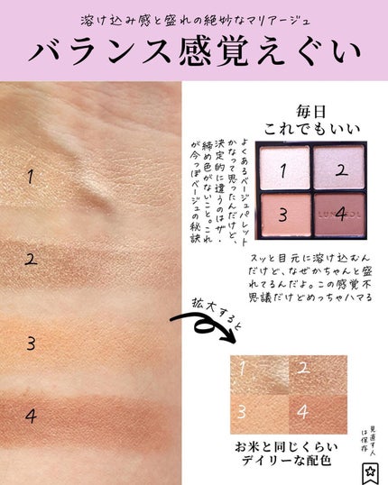 アイカラーレーション/LUNASOL/アイシャドウパレットを使ったクチコミ(4枚目)