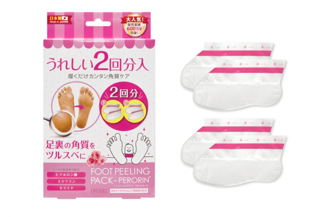 フットピーリングパック ペロリン ローズ 素数