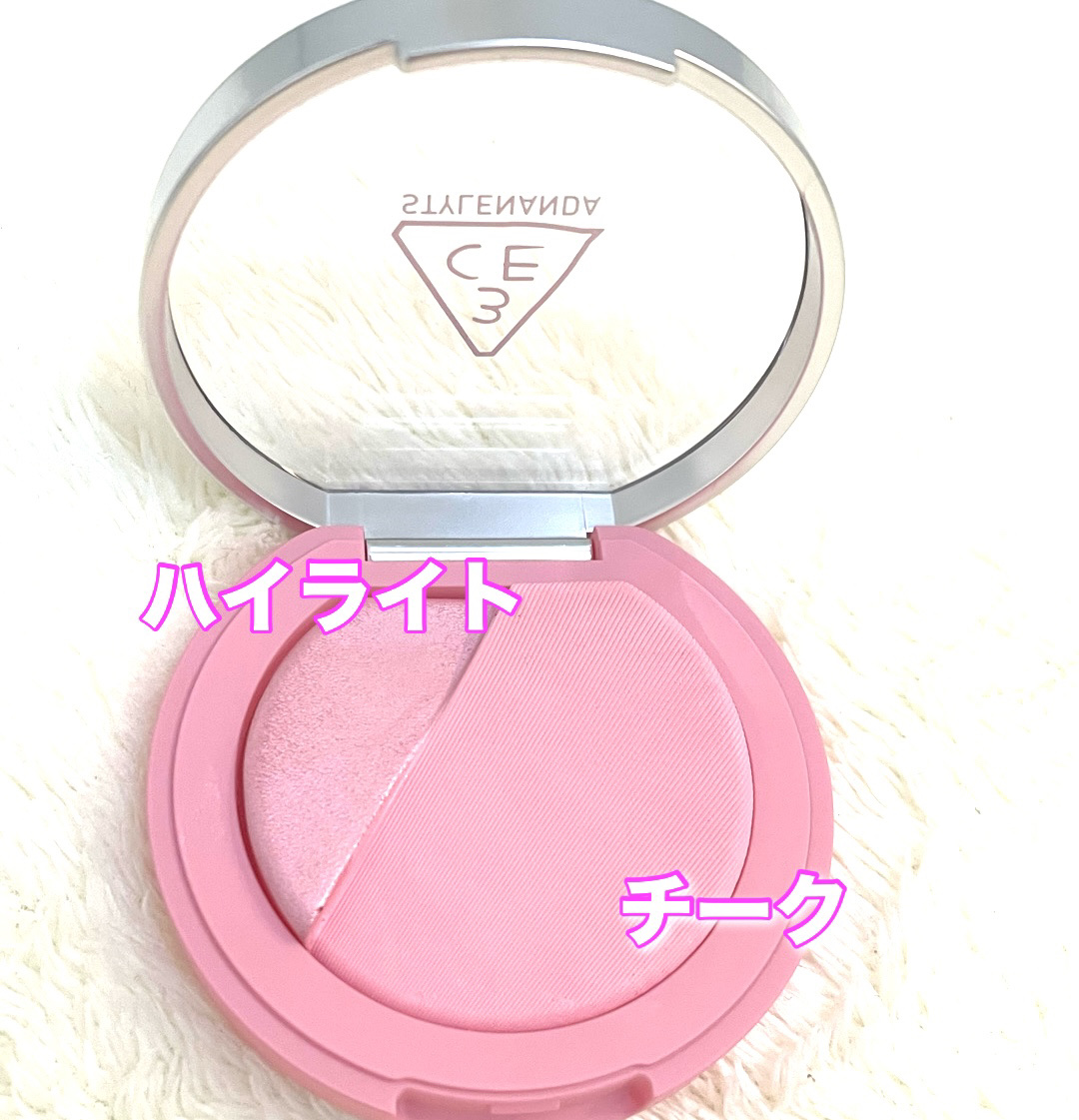 3CE ブラッシュライター/3CE/パウダーチークを使ったクチコミ（3枚目）