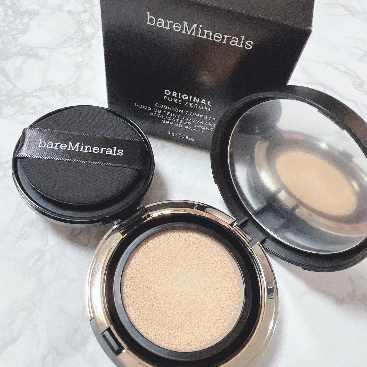 オリジナル ピュア セラム カバーアップ クッション/bareMinerals/クッションファンデーションを使ったクチコミ(6枚目)