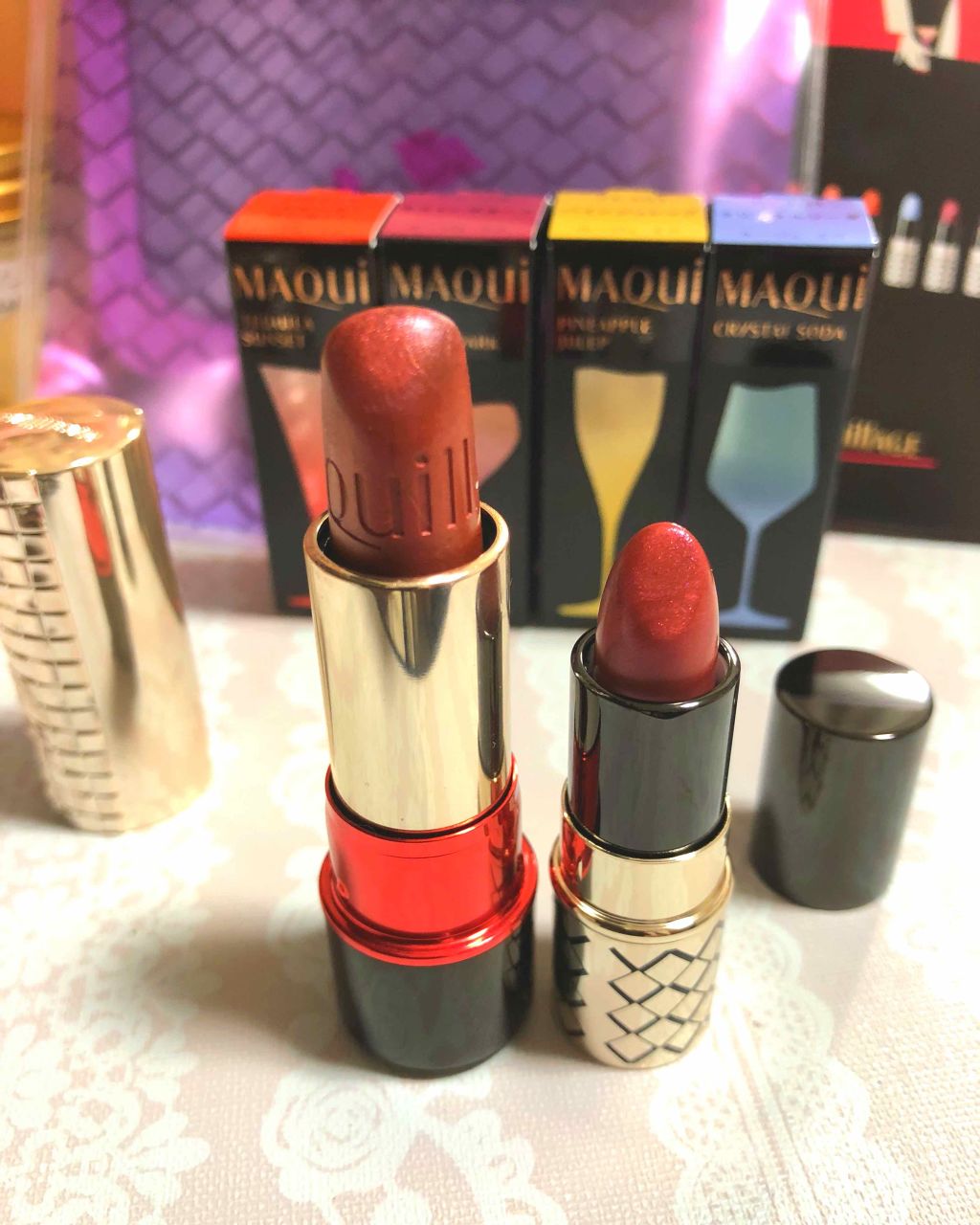 ルージュ ミニ RD606 キスインザダーク/マキアージュ/口紅を使ったクチコミ（2枚目）