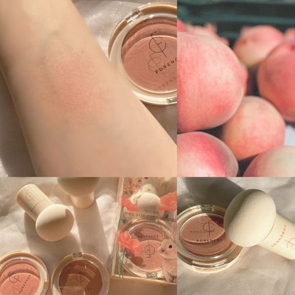 ベアブラッシャー パフ付き/フォレンコス/パウダーチークを使ったクチコミ(5枚目)