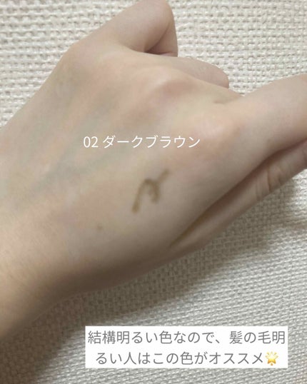 眉墨鉛筆 2 ダークブラウン/SHISEIDO/アイブロウペンシルを使ったクチコミ(2枚目)