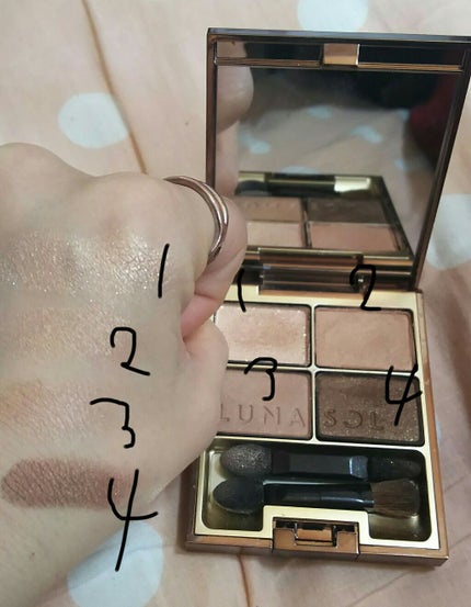 スキンモデリングアイズ/LUNASOL/アイシャドウパレットを使ったクチコミ(2枚目)