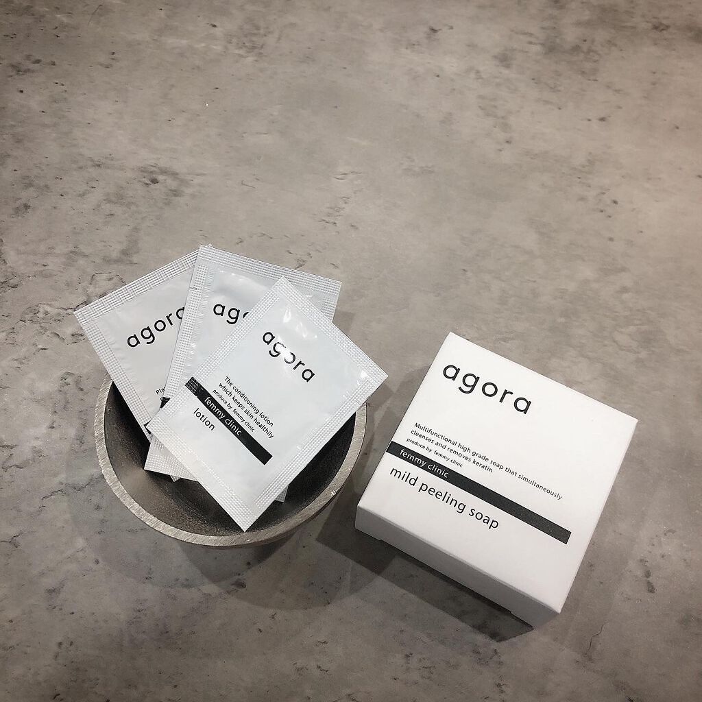 マイルドピーリングソープ/agora/洗顔石鹸を使ったクチコミ（1枚目）