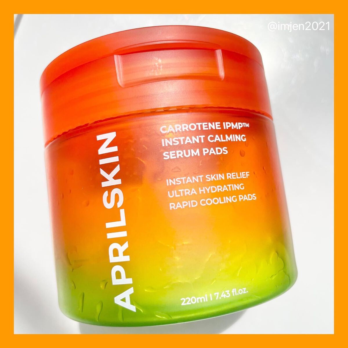 カロテンIPMP(TM) ブレミッシュカーミングセラムパッド/APRILSKIN/トナーパッドを使ったクチコミ(1枚目)