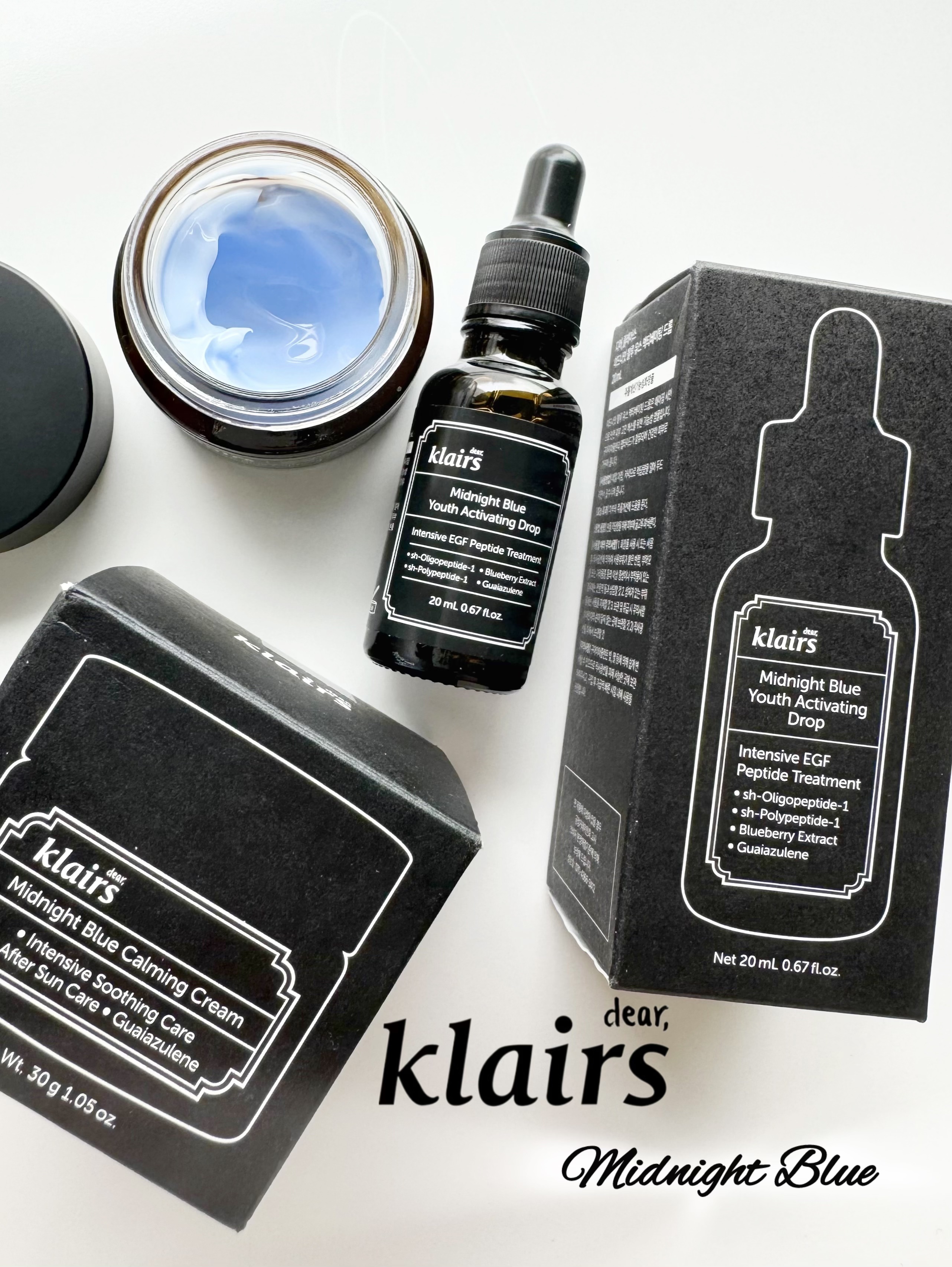 ミッドナイトブルーカーミングクリーム/Klairs/フェイスクリームを使ったクチコミ（1枚目）