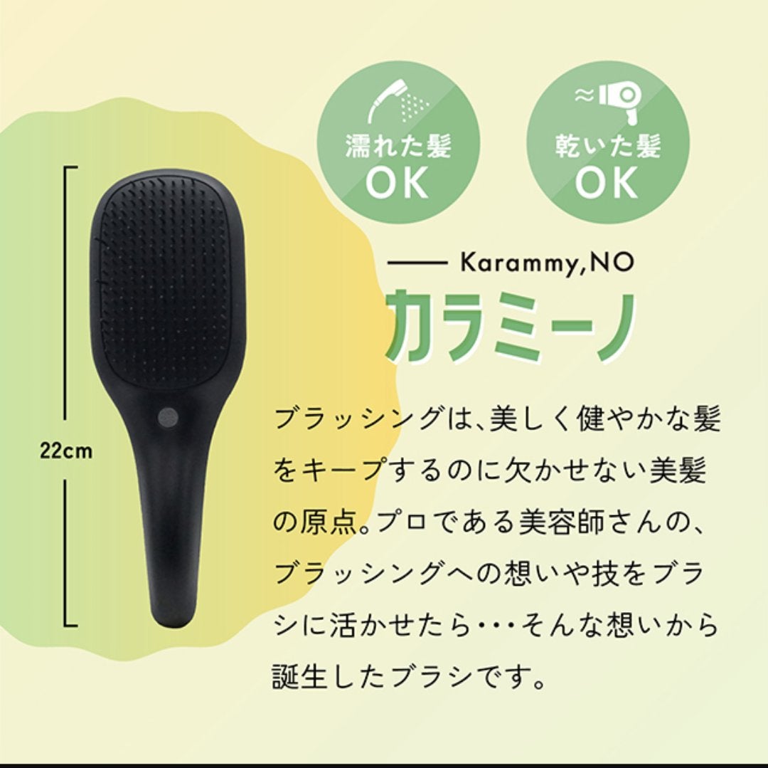 カラミーノ 美容師さんが考えた髪のためのブラシ ウエット&ドライ/ハホニコハッピーライフ/ヘアブラシを使ったクチコミ(2枚目)