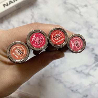 NAMING.  デューイ グロウ リップ ティントのクチコミ「NAMING.Dewy Glow Lip Tint
4色レビュー♡




今回ご紹介するのは.....」（3枚目）