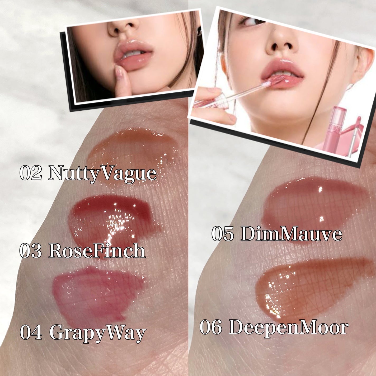 グラスティングカラーグロス/rom&nd/リップグロスを使ったクチコミ(2枚目)