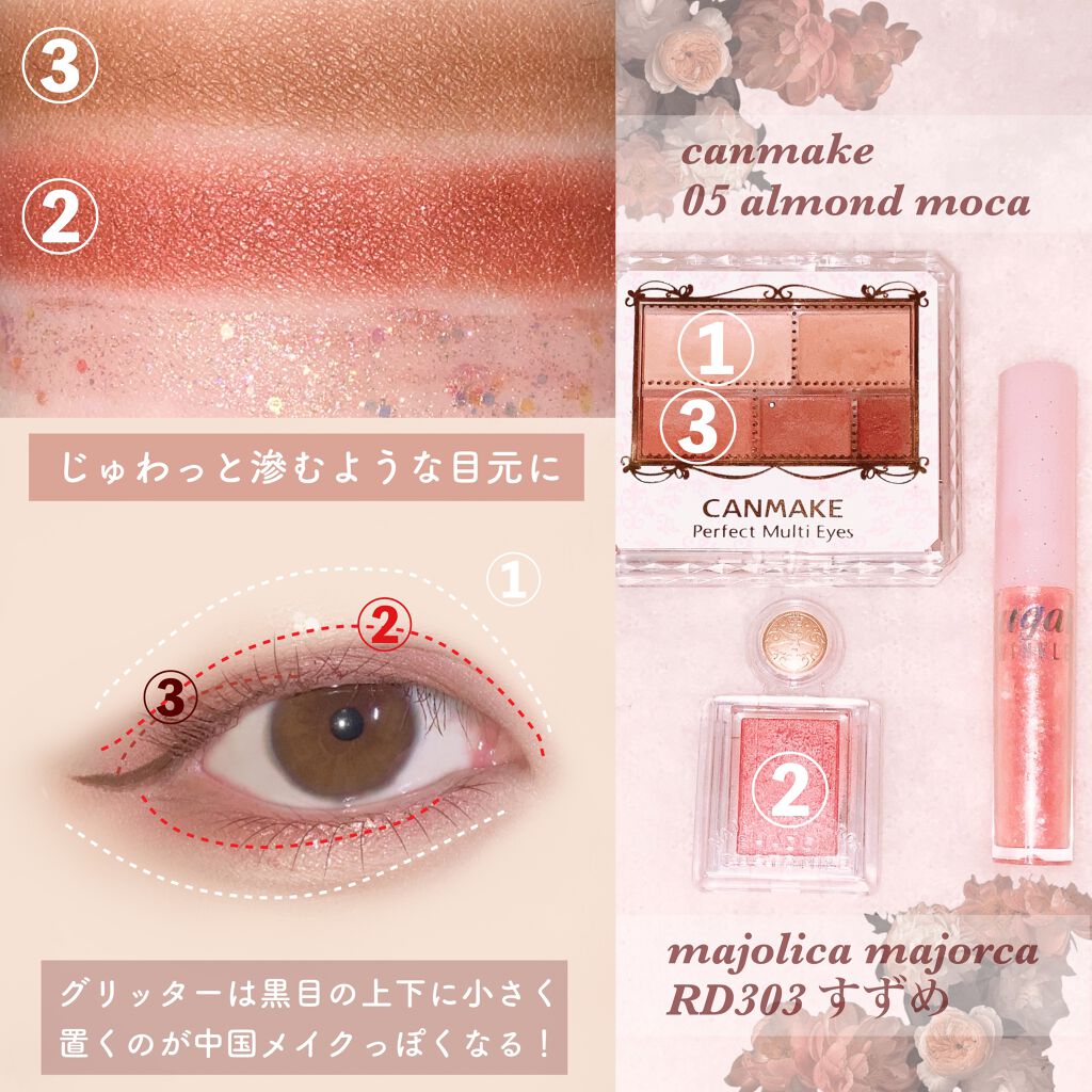 パーフェクトマルチアイズ/キャンメイク/アイシャドウパレットを使ったクチコミ（2枚目）