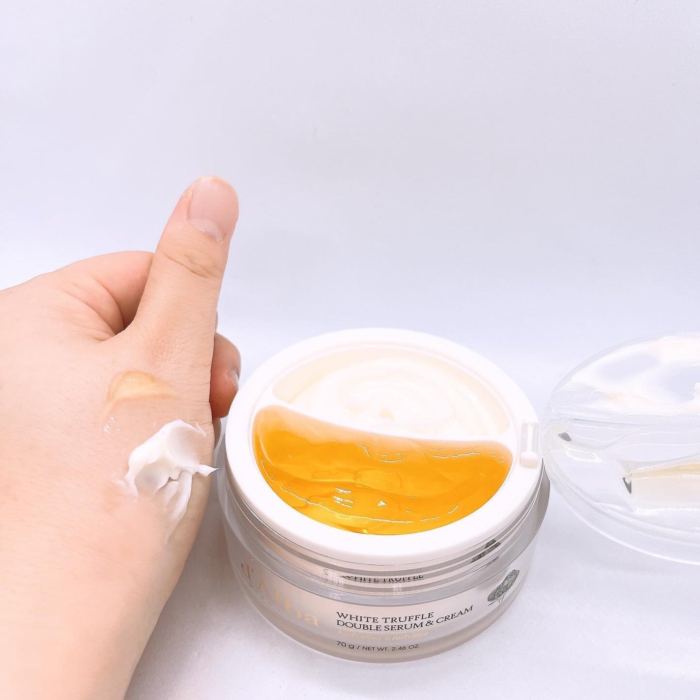 ホワイトトリュフダブルセラムアンドクリーム/ダルバ/フェイスクリームを使ったクチコミ(6枚目)