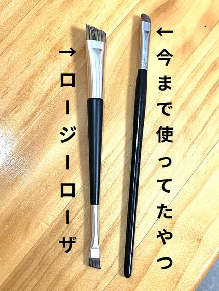 ダブルエンドアイブロウブラシ スマッジタイプ/ロージーローザ/メイクブラシを使ったクチコミ(2枚目)