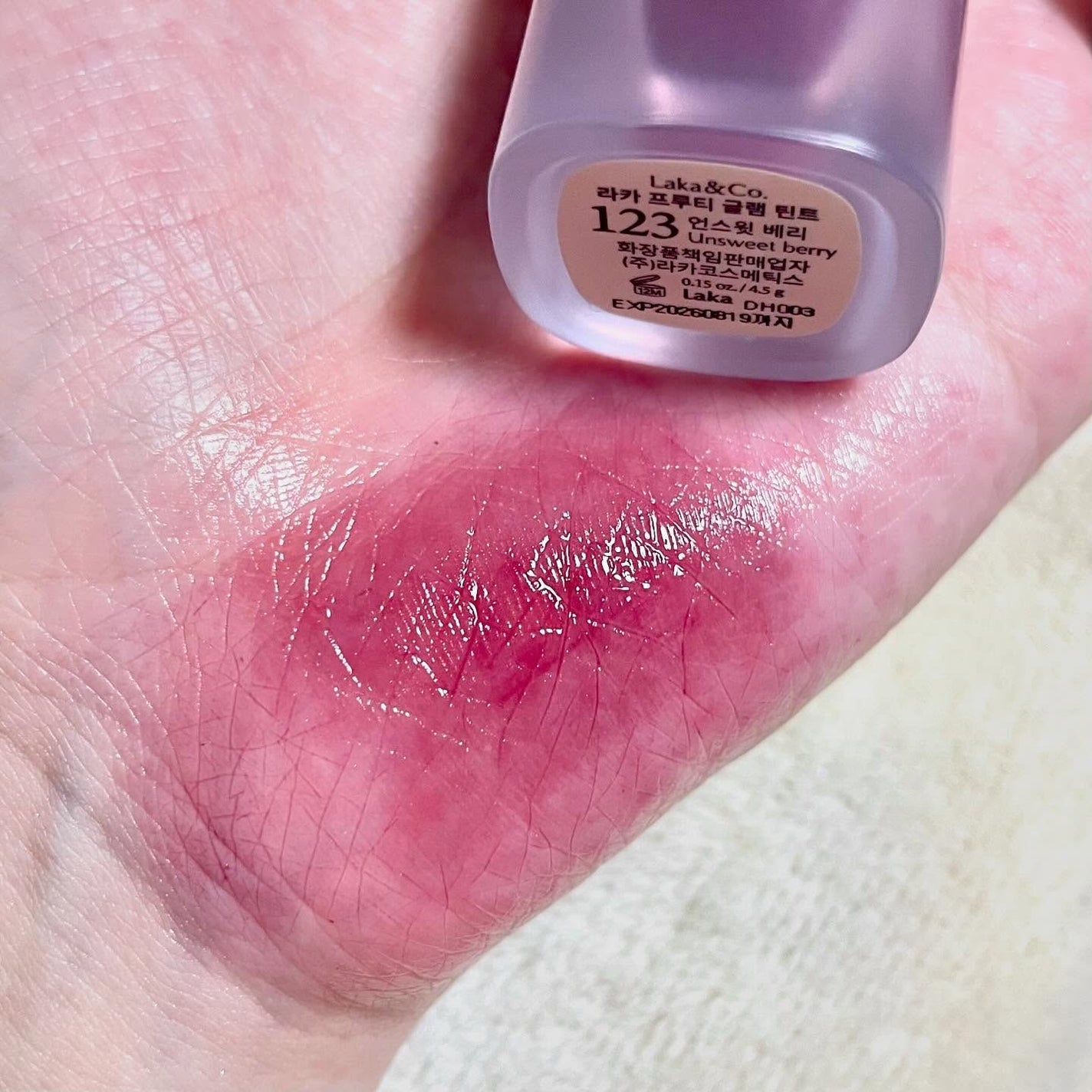 フルーティーグラムティント/Laka/リップティントを使ったクチコミ(3枚目)