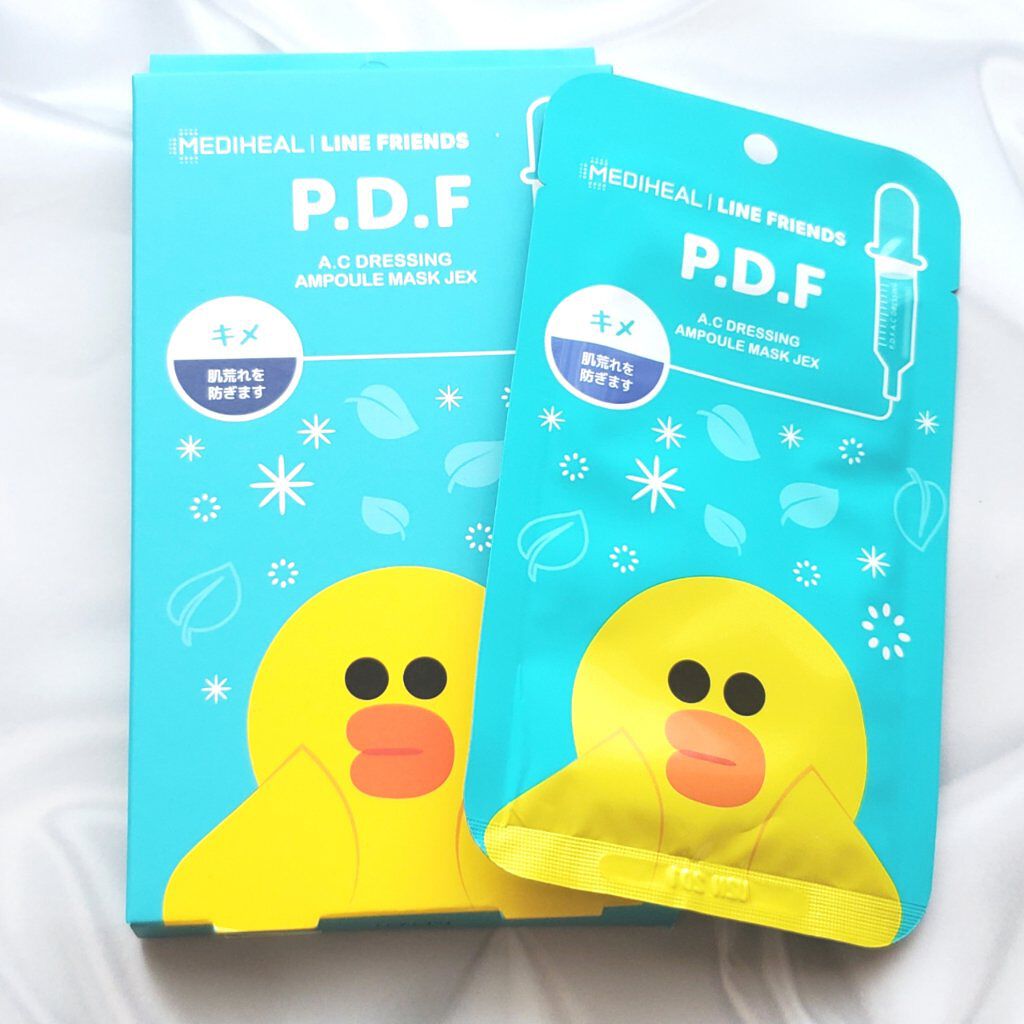 ラインフレンズP.D.F A.CドレッシングアンプルマスクJEX/MEDIHEAL/シートマスク・パックを使ったクチコミ（1枚目）