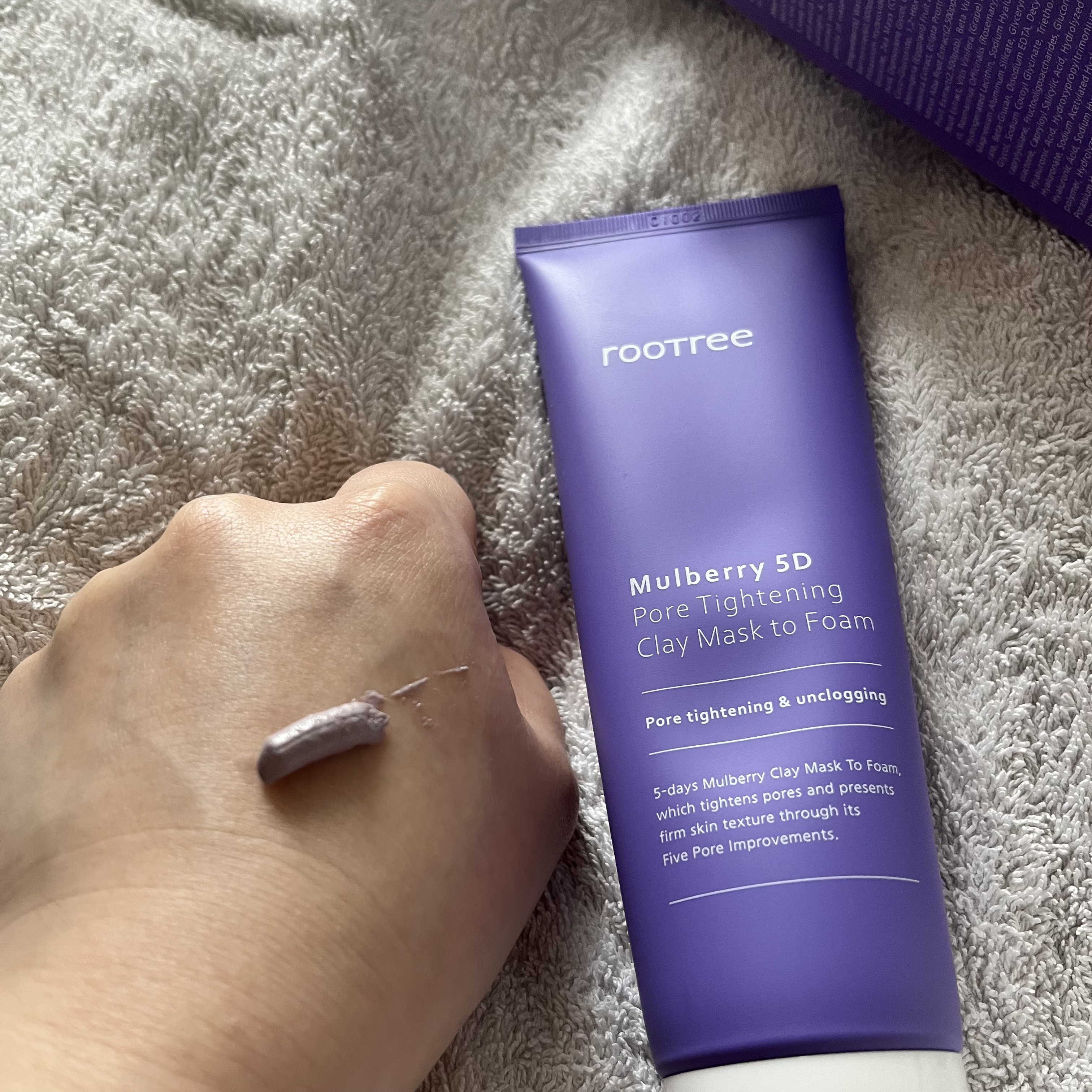 マルベリー5重 ポア タイトニングクレイマスクトゥフォーム/rooTree/洗い流すパック・マスクを使ったクチコミ（2枚目）
