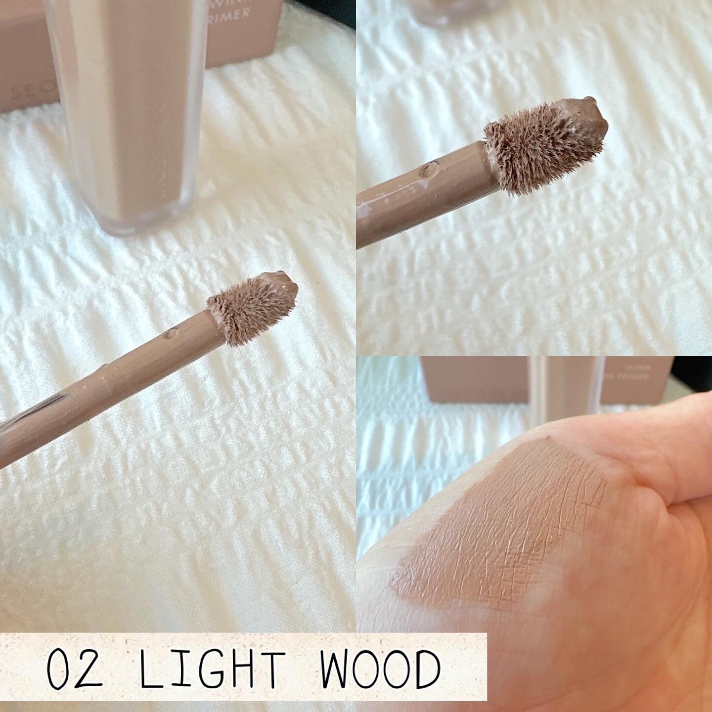 ウインク アイ シェード プライマー 02 ライトウッド/Javin De Seoul/リキッドアイシャドウを使ったクチコミ（3枚目）