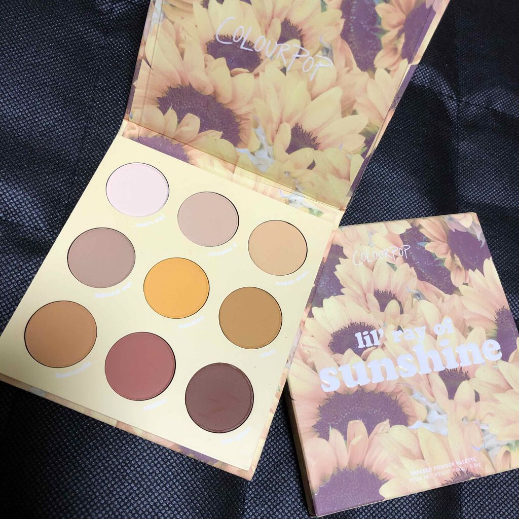 COLOUR POP
カラーポップ
PRESSED POWDER PALETTE

lil' ray of sunshine

ひまわりパレットがあまりにも可愛くて購入しました。

カラーポップ様は相変わらずド派手なカラーでアイシャドウを作