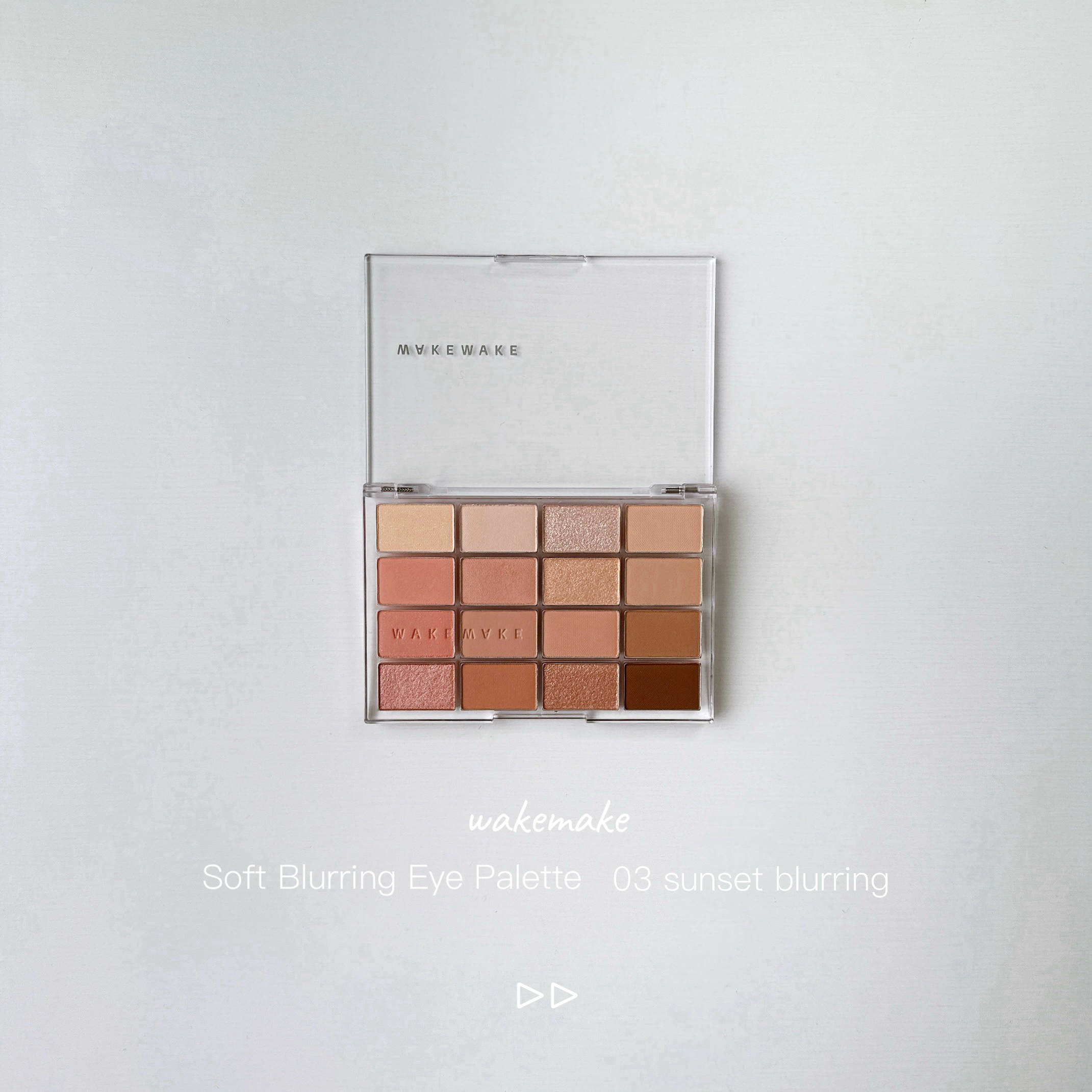 ソフトブラーリングアイパレット 03.サンセットブラーリング/wakemake/アイシャドウパレットを使ったクチコミ（2枚目）