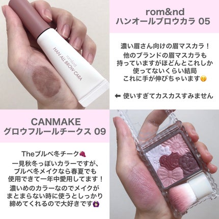 ハンオールブロウカラ/rom&nd/眉マスカラを使ったクチコミ(2枚目)