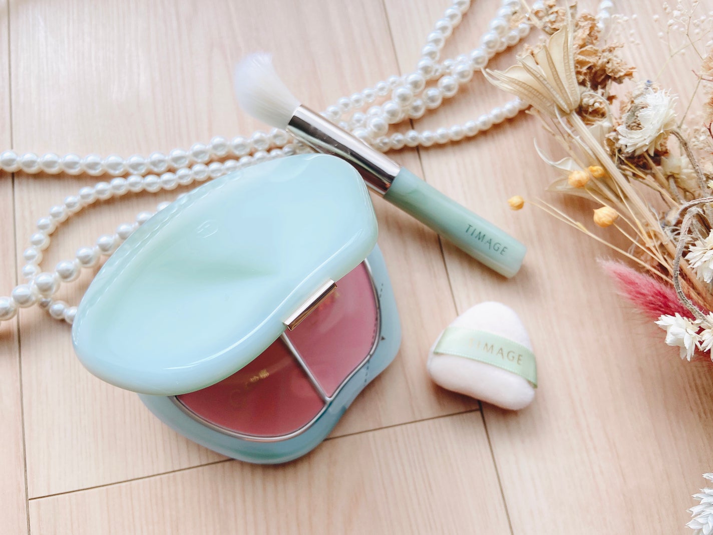 TIMAGE 3色チークパレット/TIMAGE/パウダーチークを使ったクチコミ(2枚目)