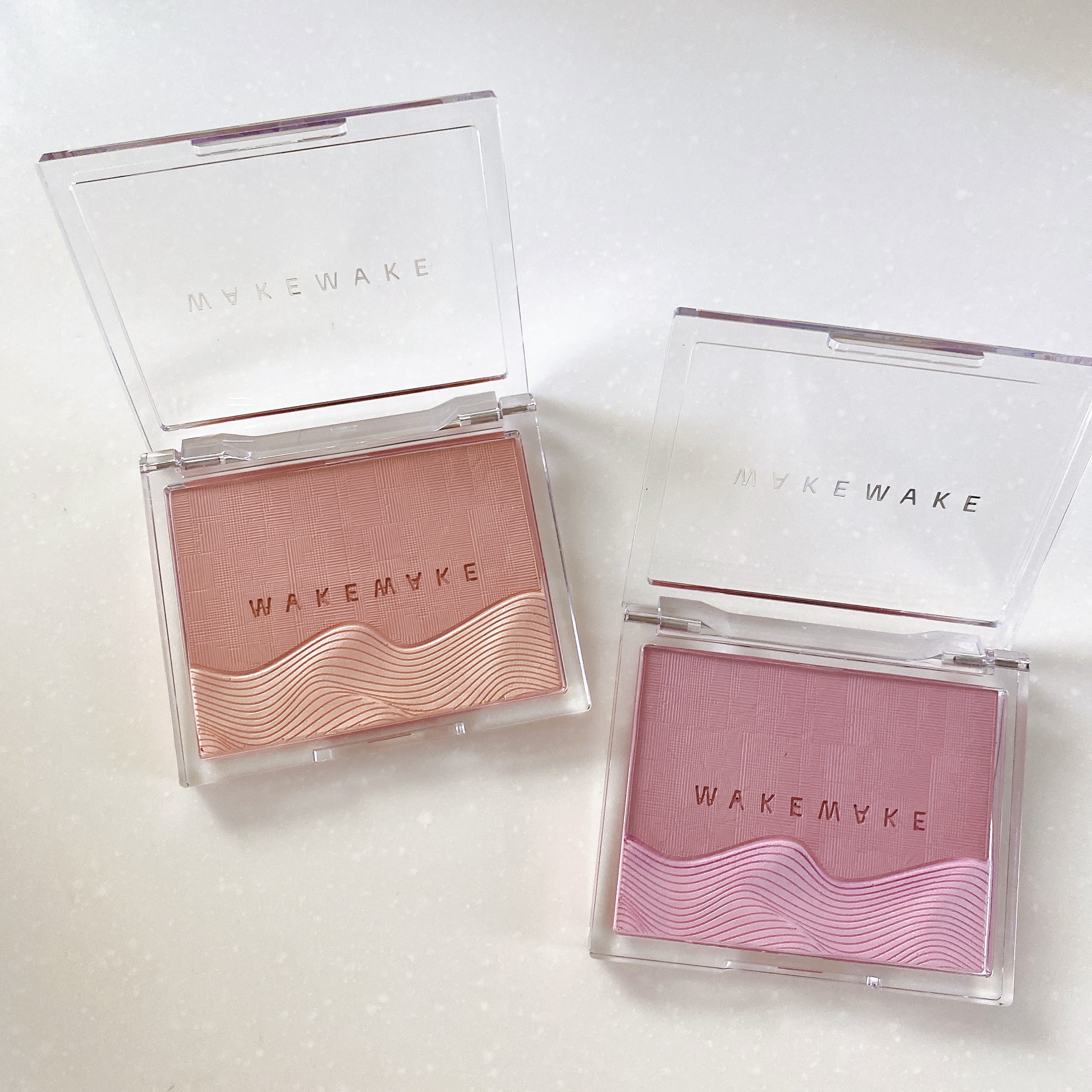 wakemake シアーレイヤリングデュアルブラッシャーのクチコミ「\WAKEMAKE SHEER LAYERING DUAL BLUSHER/

08 DAWN.....」（2枚目）